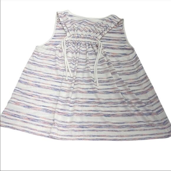 Gap pink & blue stripe soft spun sleeveless top size Medium - Picture 2 of 4